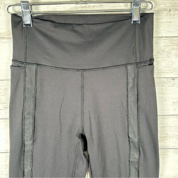 Calia Womens Essential Mesh 7/8 Nylon Spandex Leggings Pure Black M - Picture 5 of 9